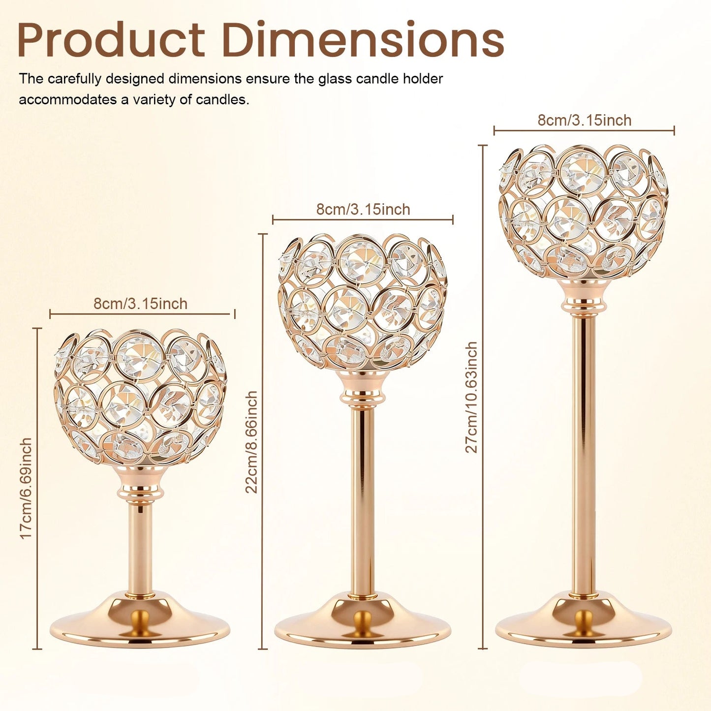 Grandeur Glass Candle Holders