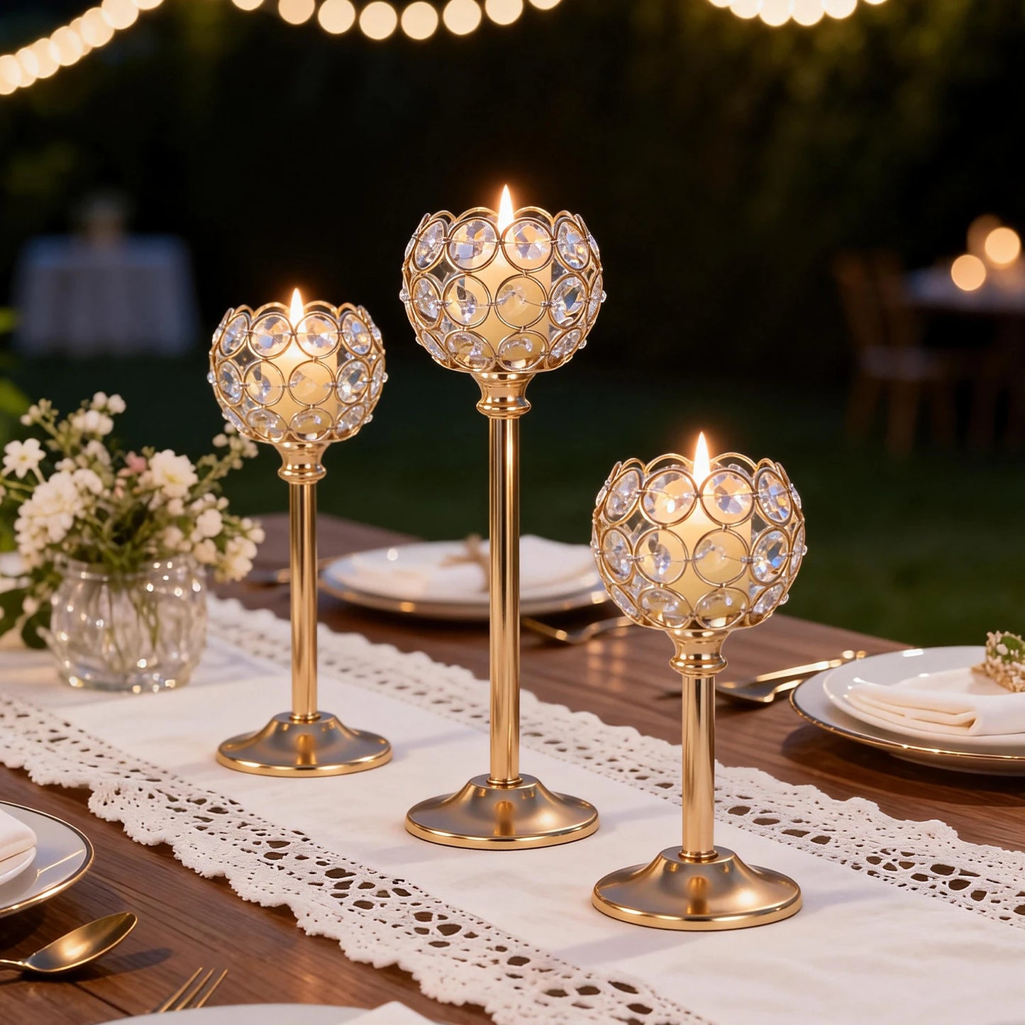 Grandeur Glass Candle Holders