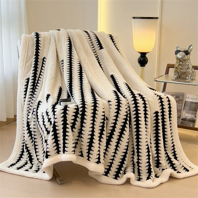 Haven Plush Striped Blanket