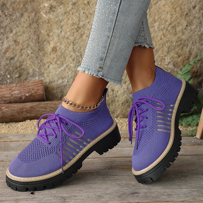 Lena Knit Platform Sneakers
