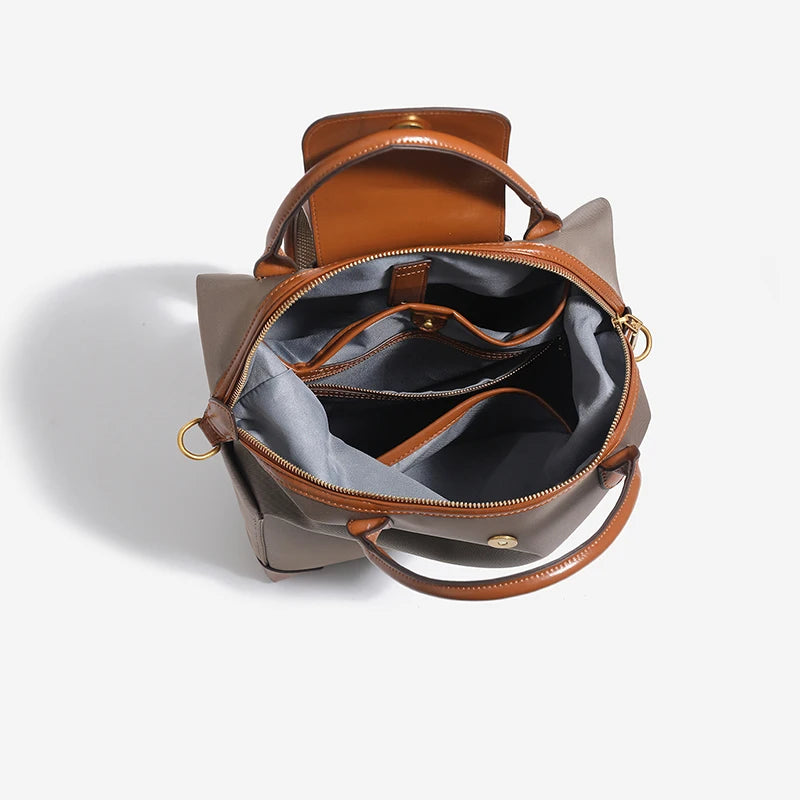 Isabelle Leather-Trim Backpack