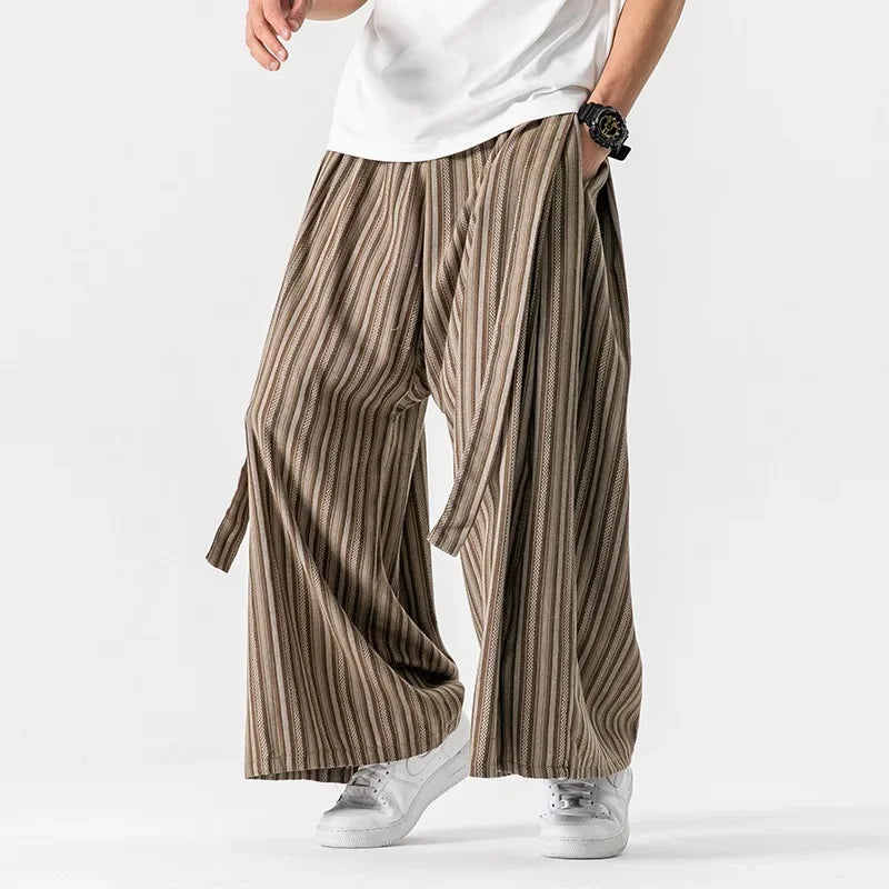 Cipher Stripe Wide-Leg
