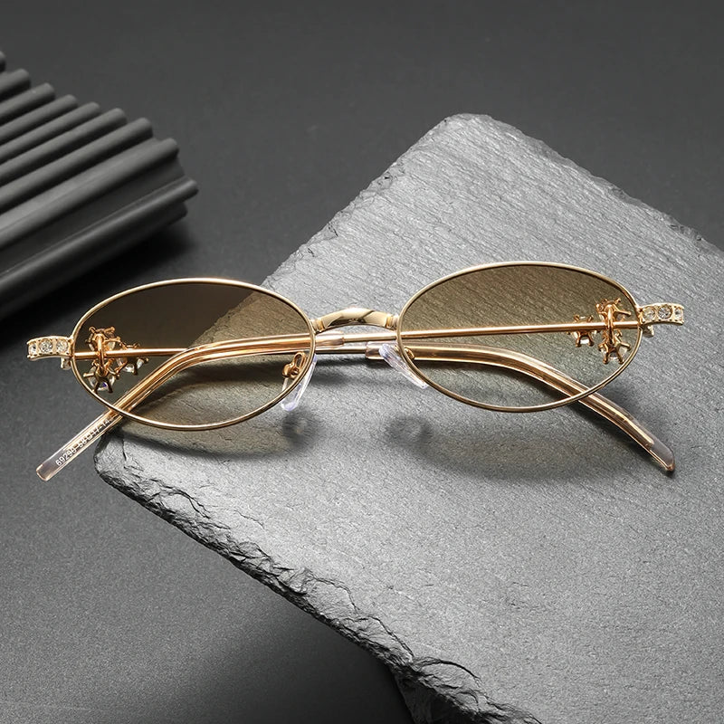 Fleur Crystal Oval Frames