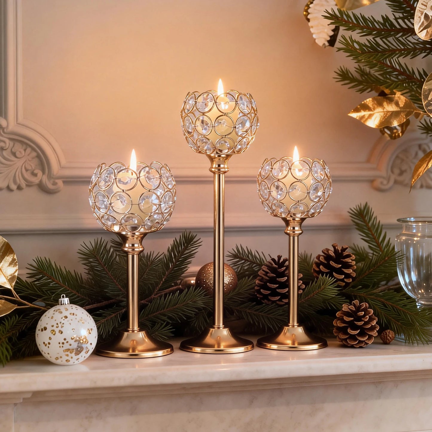 Grandeur Glass Candle Holders