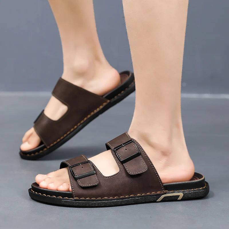 Montero Leather Slides