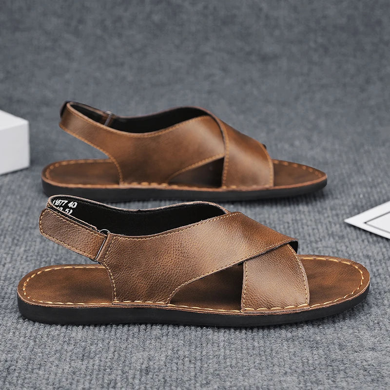 Cesare Leather Sandals