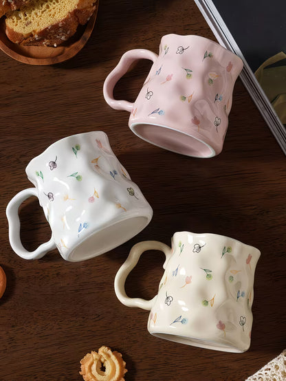 Posie Sculpted Ceramic Mug