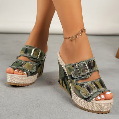 Marina Buckle Wedges