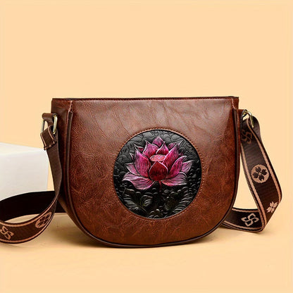Vera Bloom Leather Satchel