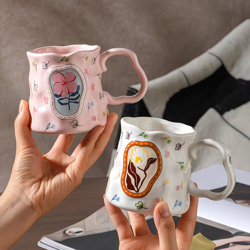 Posie Sculpted Ceramic Mug