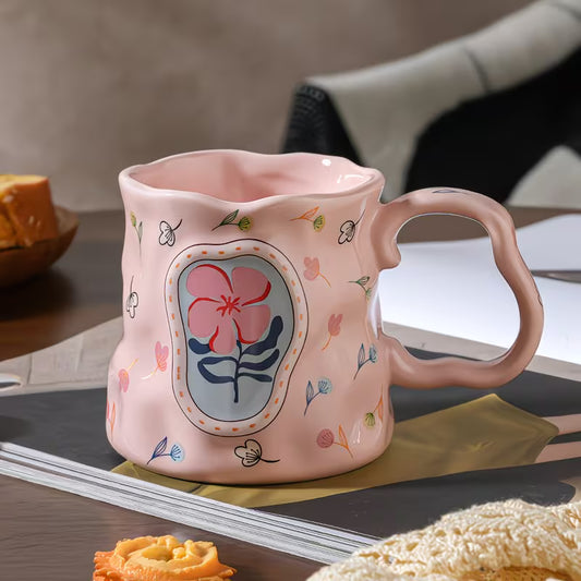 Posie Sculpted Ceramic Mug