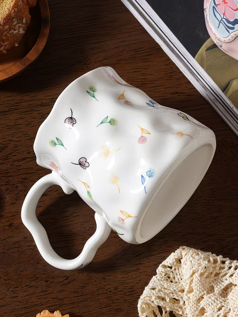 Posie Sculpted Ceramic Mug