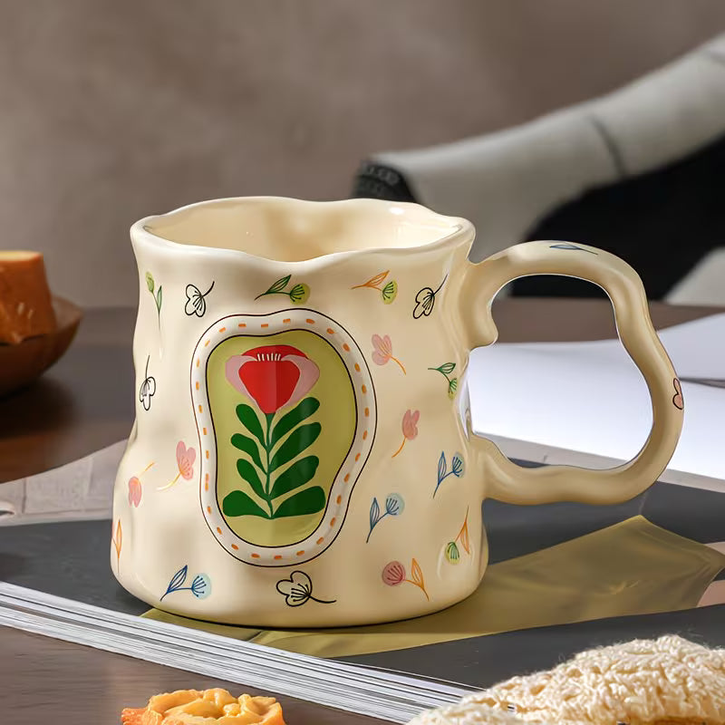 Posie Sculpted Ceramic Mug