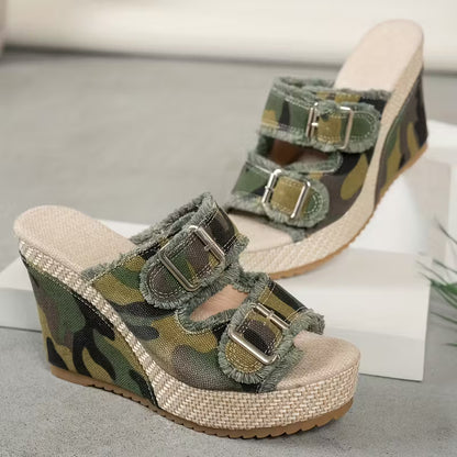 Marina Buckle Wedges