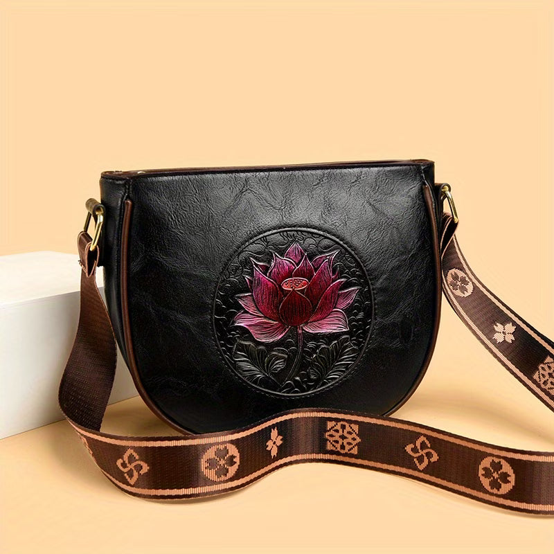 Vera Bloom Leather Satchel