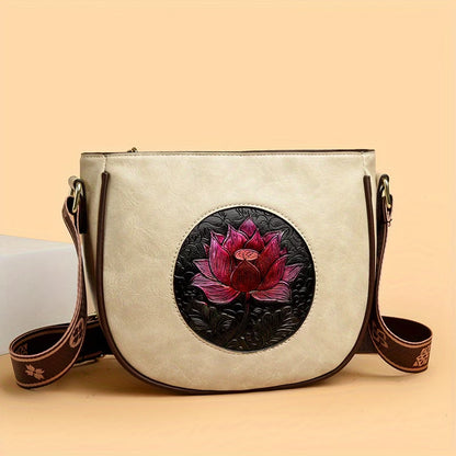 Vera Bloom Leather Satchel
