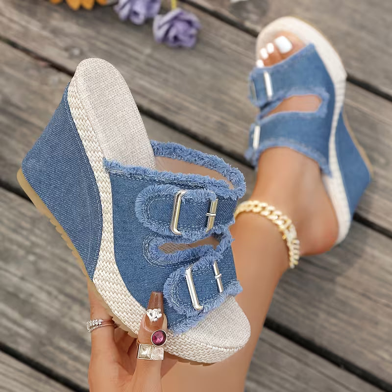 Marina Buckle Wedges